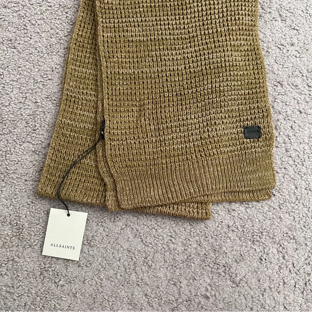 Allsaints Marled Scarf Khaki Multi Womens